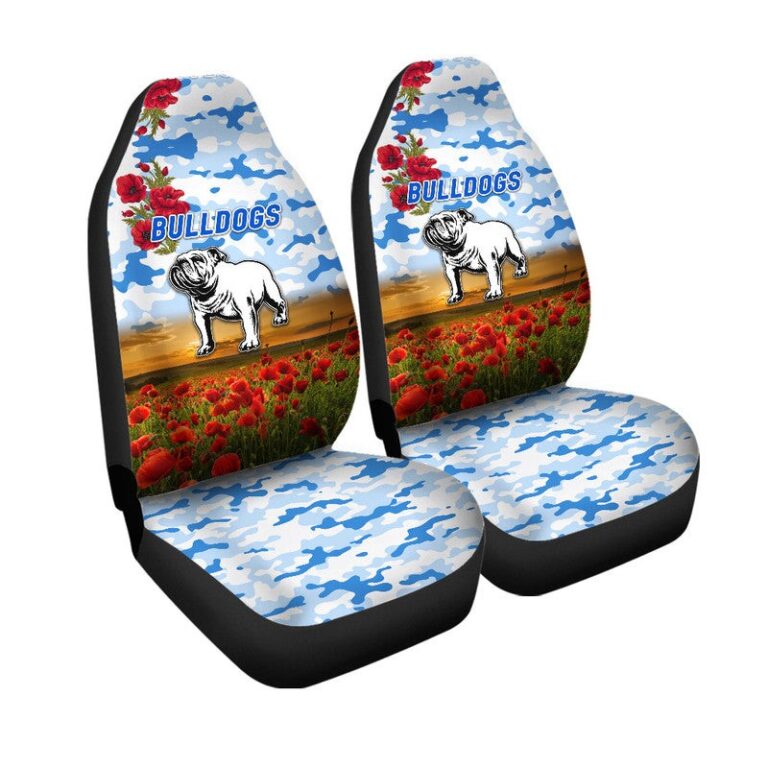 National Rugby League store - Loyal fans of Canterbury Bankstown Bulldogs's Set 2 Car Seat Cover:vintage National Rugby League suit,uniform,apparel,shirts,merch,hoodie,jackets,shorts,sweatshirt,outfits,clothes