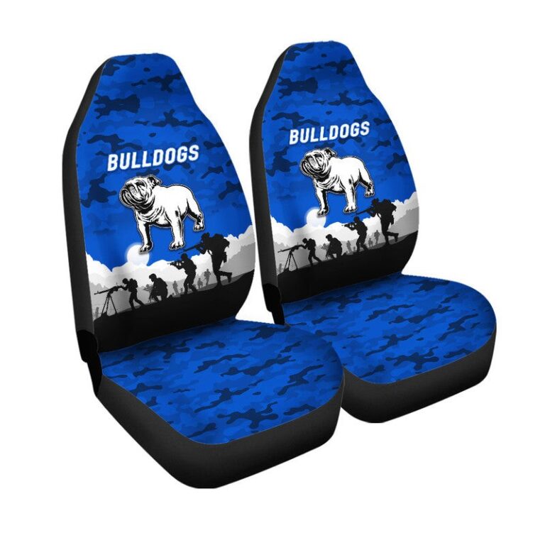 National Rugby League store - Loyal fans of Canterbury Bankstown Bulldogs's Set 2 Car Seat Cover:vintage National Rugby League suit,uniform,apparel,shirts,merch,hoodie,jackets,shorts,sweatshirt,outfits,clothes