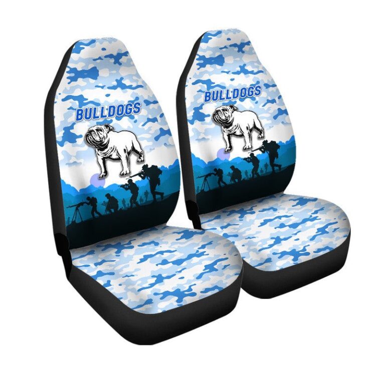 National Rugby League store - Loyal fans of Canterbury Bankstown Bulldogs's Set 2 Car Seat Cover:vintage National Rugby League suit,uniform,apparel,shirts,merch,hoodie,jackets,shorts,sweatshirt,outfits,clothes