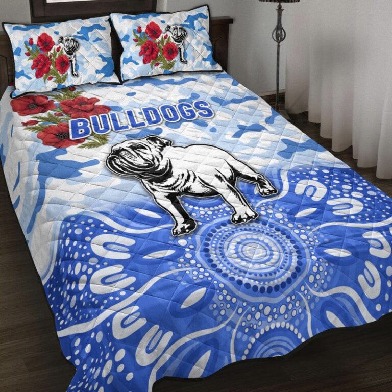 National Rugby League store - Loyal fans of Canterbury Bankstown Bulldogs's Quilt + 1/2 Pillow Cases:vintage National Rugby League suit,uniform,apparel,shirts,merch,hoodie,jackets,shorts,sweatshirt,outfits,clothes
