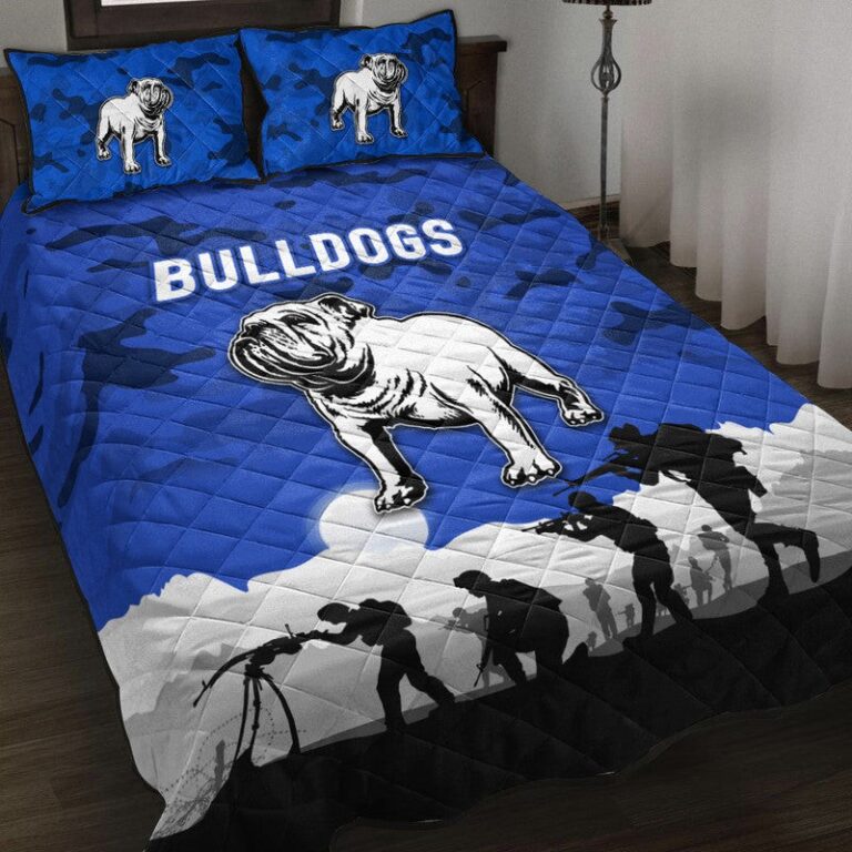 National Rugby League store - Loyal fans of Canterbury Bankstown Bulldogs's Quilt + 1/2 Pillow Cases:vintage National Rugby League suit,uniform,apparel,shirts,merch,hoodie,jackets,shorts,sweatshirt,outfits,clothes
