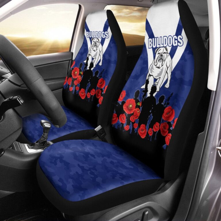National Rugby League store - Loyal fans of Canterbury Bankstown Bulldogs's Set 2 Car Seat Cover:vintage National Rugby League suit,uniform,apparel,shirts,merch,hoodie,jackets,shorts,sweatshirt,outfits,clothes