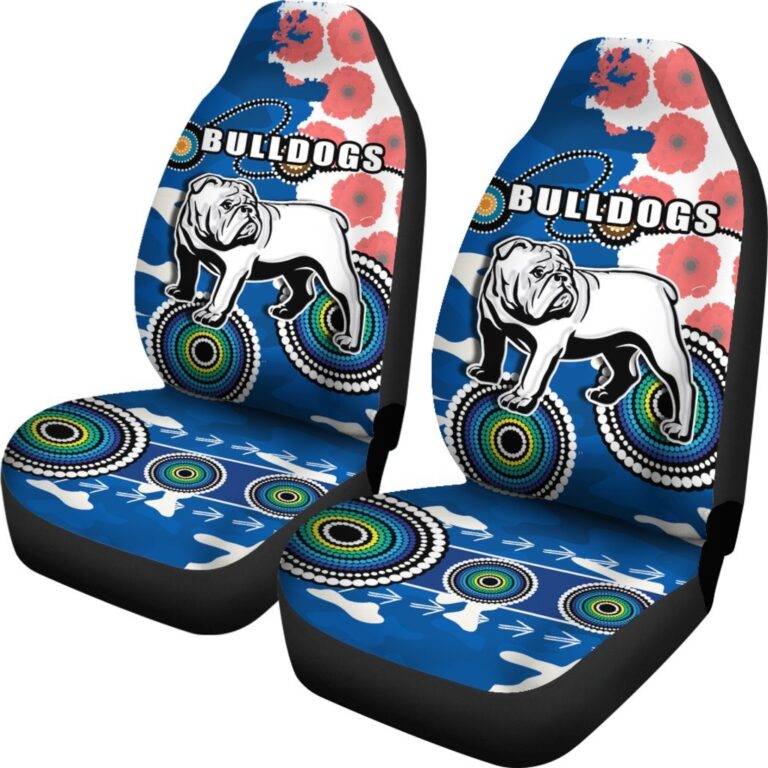 National Rugby League store - Loyal fans of Canterbury Bankstown Bulldogs's Set 2 Car Seat Cover:vintage National Rugby League suit,uniform,apparel,shirts,merch,hoodie,jackets,shorts,sweatshirt,outfits,clothes