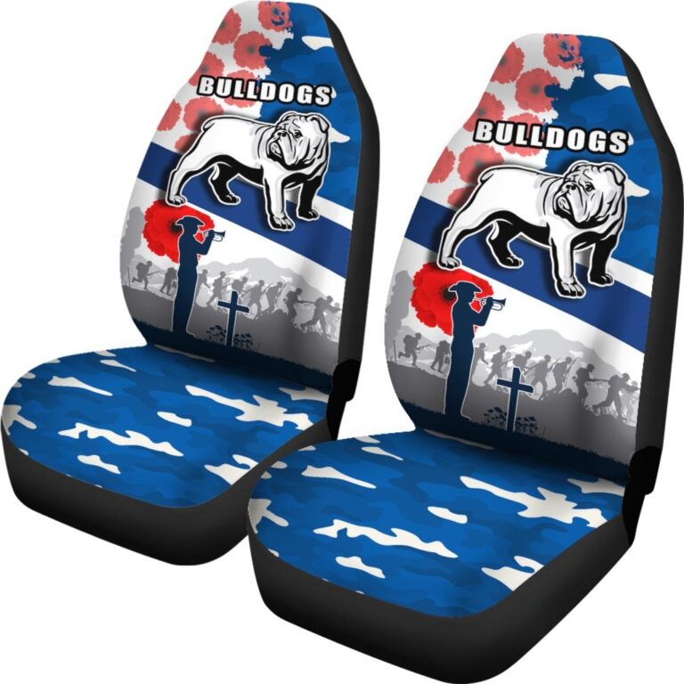 National Rugby League store - Loyal fans of Canterbury Bankstown Bulldogs's Set 2 Car Seat Cover:vintage National Rugby League suit,uniform,apparel,shirts,merch,hoodie,jackets,shorts,sweatshirt,outfits,clothes