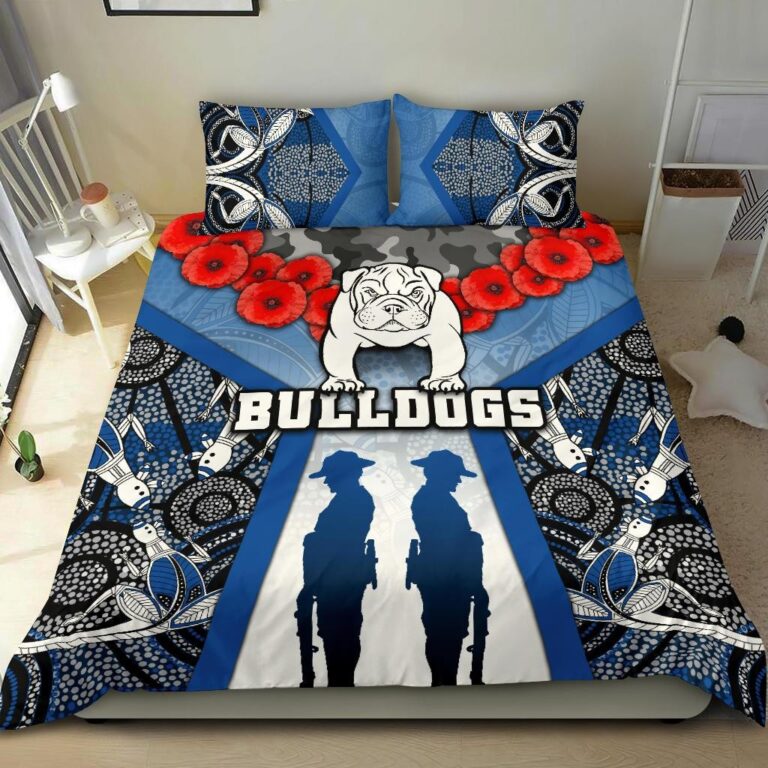 National Rugby League store - Loyal fans of Canterbury Bankstown Bulldogs's Bedding Duvet Cover + 1/2 Pillow Cases:vintage National Rugby League suit,uniform,apparel,shirts,merch,hoodie,jackets,shorts,sweatshirt,outfits,clothes