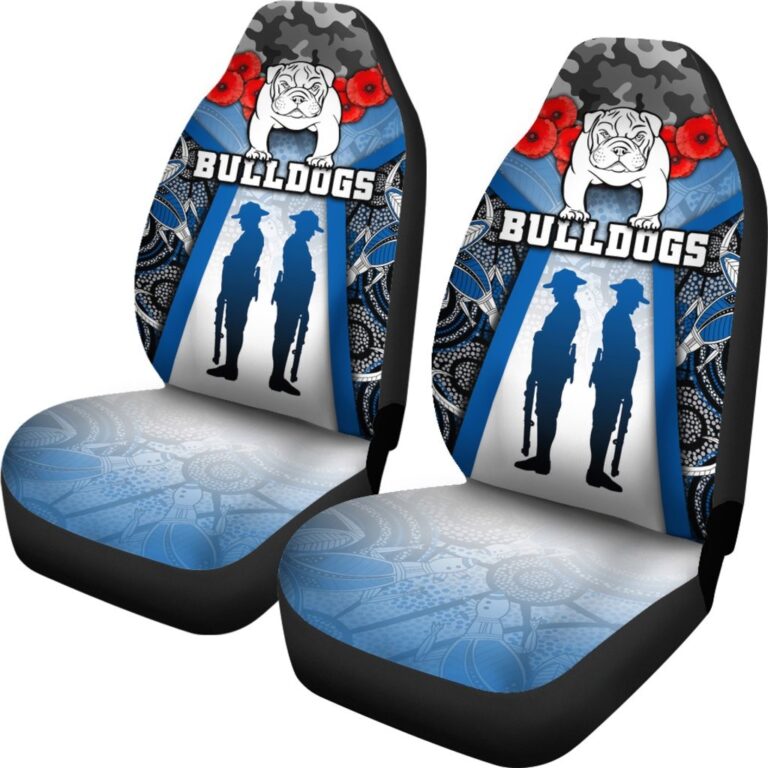 National Rugby League store - Loyal fans of Canterbury Bankstown Bulldogs's Set 2 Car Seat Cover:vintage National Rugby League suit,uniform,apparel,shirts,merch,hoodie,jackets,shorts,sweatshirt,outfits,clothes
