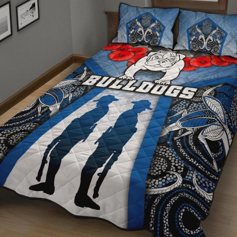 National Rugby League store - Loyal fans of Canterbury Bankstown Bulldogs's Quilt + 1/2 Pillow Cases:vintage National Rugby League suit,uniform,apparel,shirts,merch,hoodie,jackets,shorts,sweatshirt,outfits,clothes