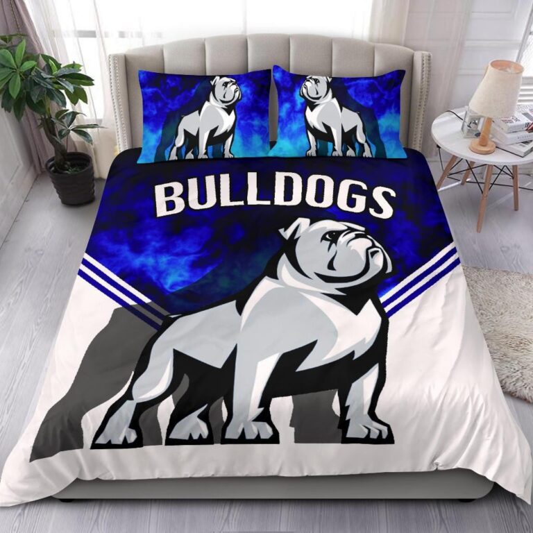 National Rugby League store - Loyal fans of Canterbury Bankstown Bulldogs's Bedding Duvet Cover + 1/2 Pillow Cases:vintage National Rugby League suit,uniform,apparel,shirts,merch,hoodie,jackets,shorts,sweatshirt,outfits,clothes
