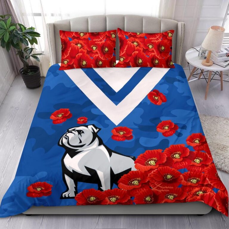 National Rugby League store - Loyal fans of Canterbury Bankstown Bulldogs's Bedding Duvet Cover + 1/2 Pillow Cases:vintage National Rugby League suit,uniform,apparel,shirts,merch,hoodie,jackets,shorts,sweatshirt,outfits,clothes