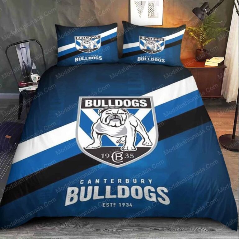 National Rugby League store - Loyal fans of Canterbury-Bankstown Bulldogs's Bedding Duvet Cover + 1/2 Pillow Cases:vintage National Rugby League suit,uniform,apparel,shirts,merch,hoodie,jackets,shorts,sweatshirt,outfits,clothes