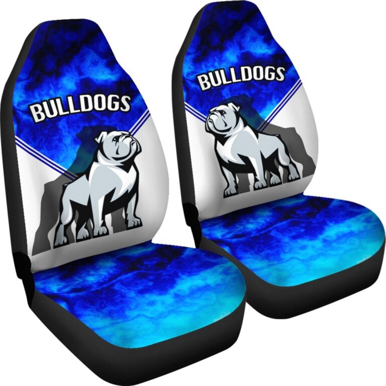 National Rugby League store - Loyal fans of Canterbury Bankstown Bulldogs's Set 2 Car Seat Cover:vintage National Rugby League suit,uniform,apparel,shirts,merch,hoodie,jackets,shorts,sweatshirt,outfits,clothes