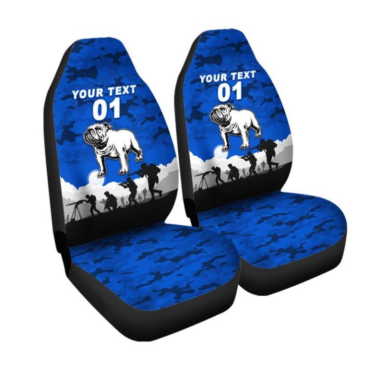 National Rugby League store - Loyal fans of Canterbury Bankstown Bulldogs's Set 2 Car Seat Cover:vintage National Rugby League suit,uniform,apparel,shirts,merch,hoodie,jackets,shorts,sweatshirt,outfits,clothes