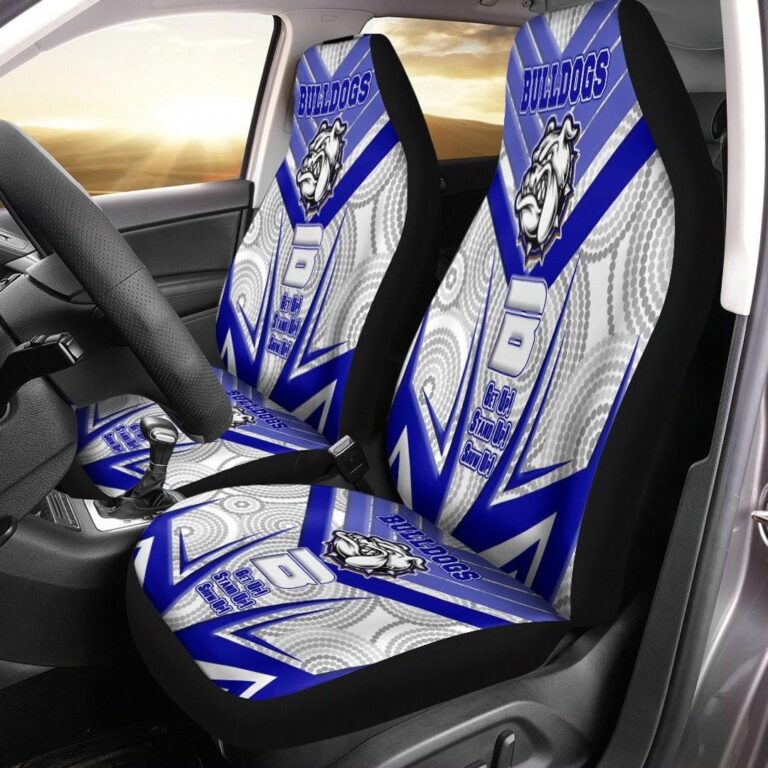 National Rugby League store - Loyal fans of Canterbury Bankstown Bulldogs's Set 2 Car Seat Cover:vintage National Rugby League suit,uniform,apparel,shirts,merch,hoodie,jackets,shorts,sweatshirt,outfits,clothes