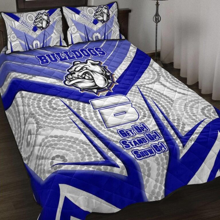National Rugby League store - Loyal fans of Canterbury Bankstown Bulldogs's Quilt + 1/2 Pillow Cases:vintage National Rugby League suit,uniform,apparel,shirts,merch,hoodie,jackets,shorts,sweatshirt,outfits,clothes