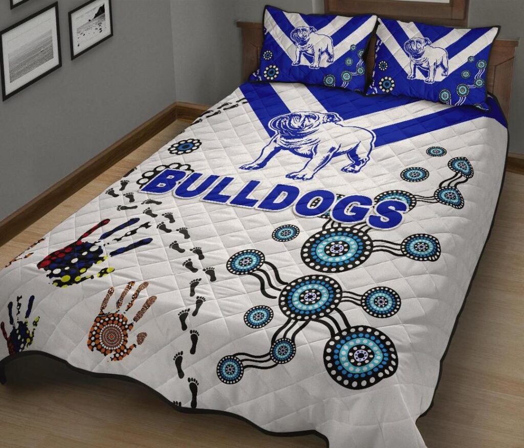 National Rugby League store - Loyal fans of Canterbury Bankstown Bulldogs's Quilt + 1/2 Pillow Cases:vintage National Rugby League suit,uniform,apparel,shirts,merch,hoodie,jackets,shorts,sweatshirt,outfits,clothes