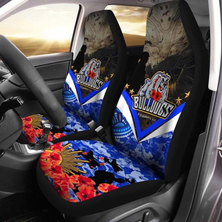 National Rugby League store - Loyal fans of Canterbury Bankstown Bulldogs's Set 2 Car Seat Cover:vintage National Rugby League suit,uniform,apparel,shirts,merch,hoodie,jackets,shorts,sweatshirt,outfits,clothes