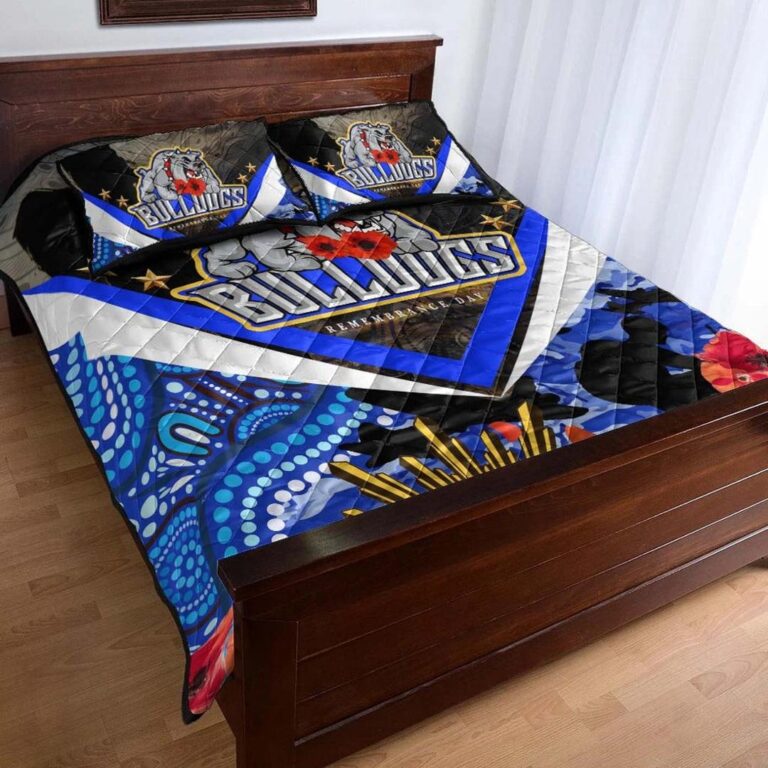 National Rugby League store - Loyal fans of Canterbury Bankstown Bulldogs's Quilt + 1/2 Pillow Cases:vintage National Rugby League suit,uniform,apparel,shirts,merch,hoodie,jackets,shorts,sweatshirt,outfits,clothes