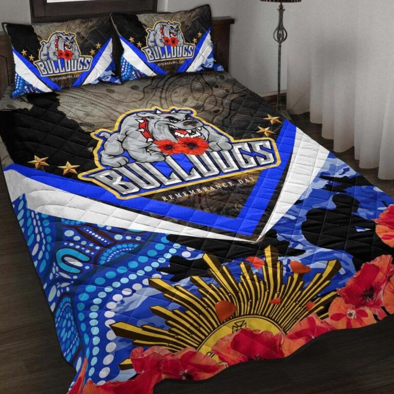 National Rugby League store - Loyal fans of Canterbury Bankstown Bulldogs's Quilt + 1/2 Pillow Cases:vintage National Rugby League suit,uniform,apparel,shirts,merch,hoodie,jackets,shorts,sweatshirt,outfits,clothes
