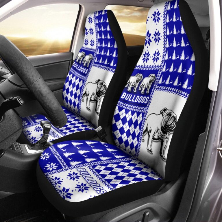 National Rugby League store - Loyal fans of Canterbury Bankstown Bulldogs's Set 2 Car Seat Cover:vintage National Rugby League suit,uniform,apparel,shirts,merch,hoodie,jackets,shorts,sweatshirt,outfits,clothes