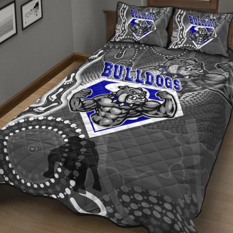 National Rugby League store - Loyal fans of Canterbury Bankstown Bulldogs's Quilt + 1/2 Pillow Cases:vintage National Rugby League suit,uniform,apparel,shirts,merch,hoodie,jackets,shorts,sweatshirt,outfits,clothes