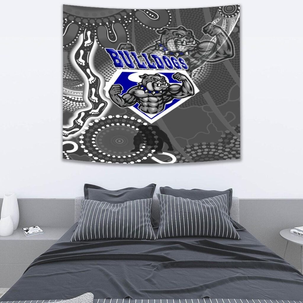 National Rugby League store - Loyal fans of Canterbury Bankstown Bulldogs's Wall Tapestry:vintage National Rugby League suit,uniform,apparel,shirts,merch,hoodie,jackets,shorts,sweatshirt,outfits,clothes