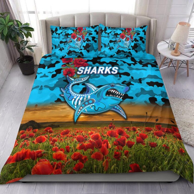 National Rugby League store - Loyal fans of Cronulla Sutherland Sharks's Bedding Duvet Cover + 1/2 Pillow Cases:vintage National Rugby League suit,uniform,apparel,shirts,merch,hoodie,jackets,shorts,sweatshirt,outfits,clothes