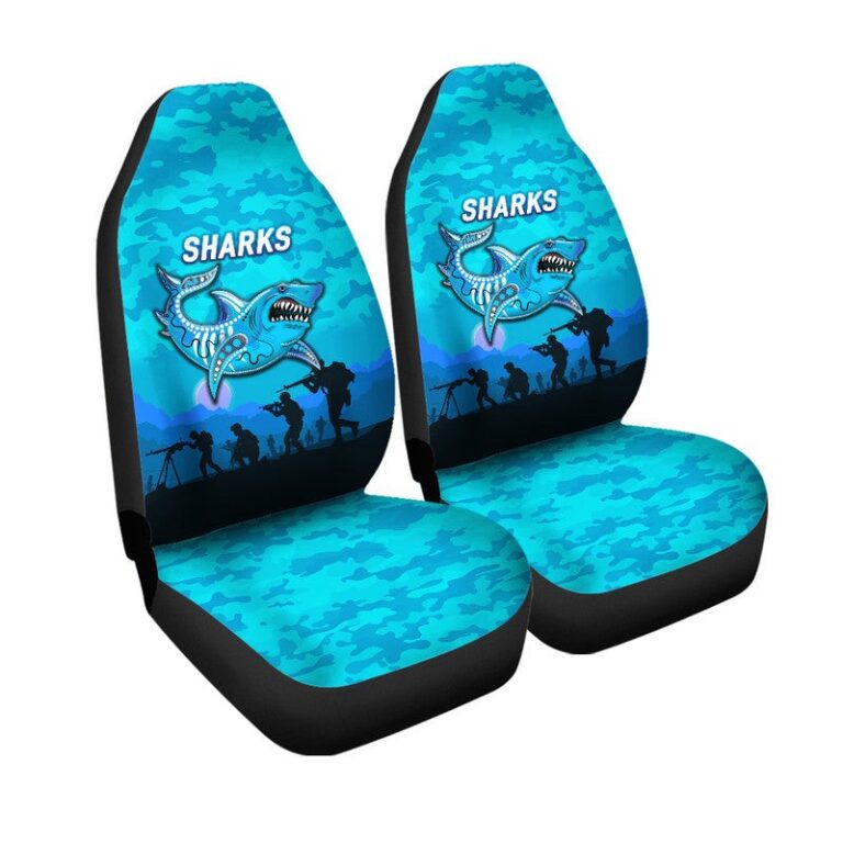 National Rugby League store - Loyal fans of Cronulla Sutherland Sharks's Set 2 Car Seat Cover:vintage National Rugby League suit,uniform,apparel,shirts,merch,hoodie,jackets,shorts,sweatshirt,outfits,clothes