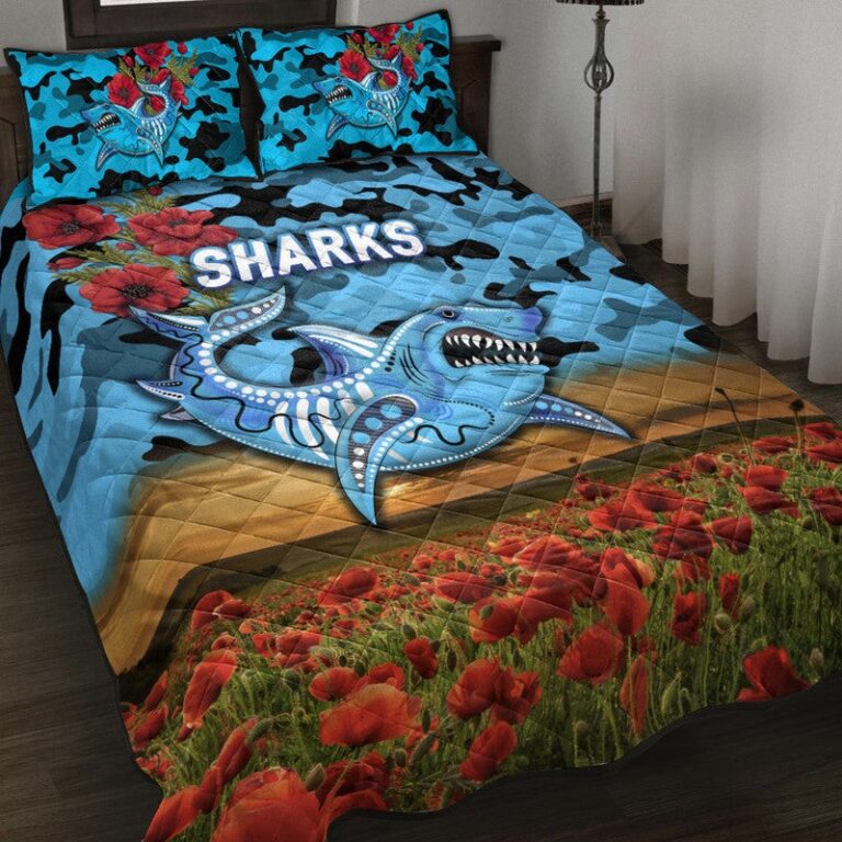 National Rugby League store - Loyal fans of Cronulla Sutherland Sharks's Quilt + 1/2 Pillow Cases:vintage National Rugby League suit,uniform,apparel,shirts,merch,hoodie,jackets,shorts,sweatshirt,outfits,clothes