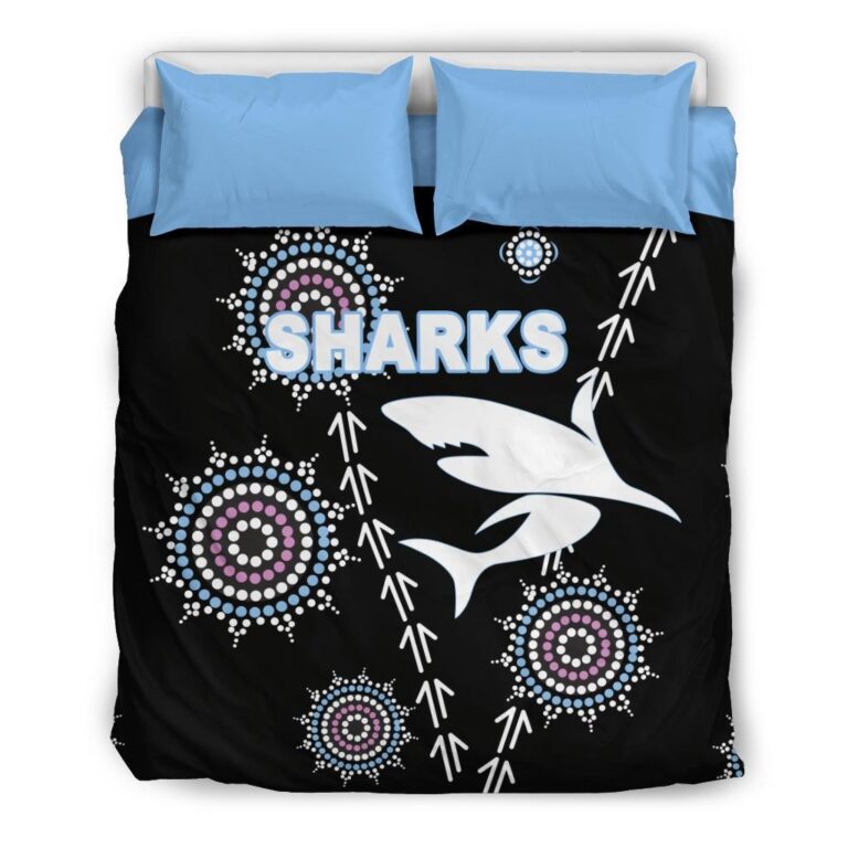 National Rugby League store - Loyal fans of Cronulla Sutherland Sharks's Bedding Duvet Cover + 1/2 Pillow Cases:vintage National Rugby League suit,uniform,apparel,shirts,merch,hoodie,jackets,shorts,sweatshirt,outfits,clothes