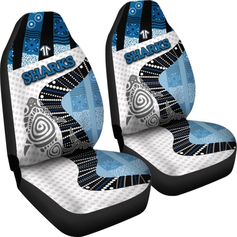 National Rugby League store - Loyal fans of Cronulla Sutherland Sharks's Set 2 Car Seat Cover:vintage National Rugby League suit,uniform,apparel,shirts,merch,hoodie,jackets,shorts,sweatshirt,outfits,clothes