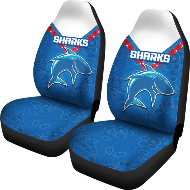 National Rugby League store - Loyal fans of Cronulla Sutherland Sharks's Set 2 Car Seat Cover:vintage National Rugby League suit,uniform,apparel,shirts,merch,hoodie,jackets,shorts,sweatshirt,outfits,clothes