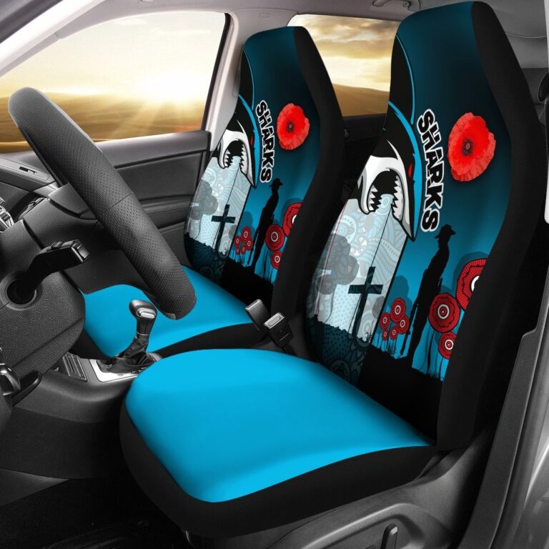National Rugby League store - Loyal fans of Cronulla Sutherland Sharks's Set 2 Car Seat Cover:vintage National Rugby League suit,uniform,apparel,shirts,merch,hoodie,jackets,shorts,sweatshirt,outfits,clothes