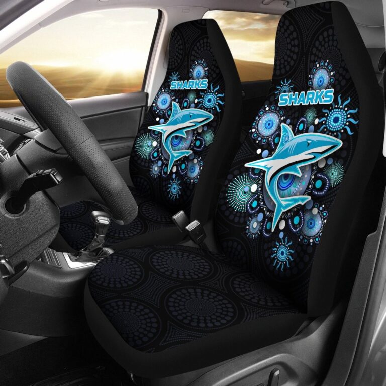 National Rugby League store - Loyal fans of Cronulla Sutherland Sharks's Set 2 Car Seat Cover:vintage National Rugby League suit,uniform,apparel,shirts,merch,hoodie,jackets,shorts,sweatshirt,outfits,clothes
