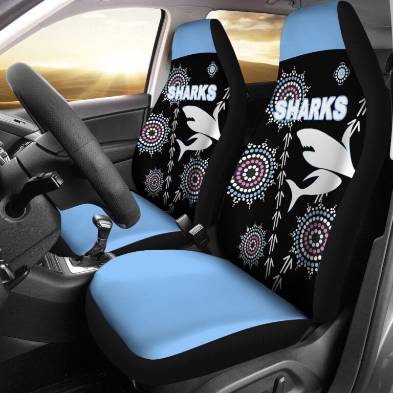 National Rugby League store - Loyal fans of Cronulla Sutherland Sharks's Set 2 Car Seat Cover:vintage National Rugby League suit,uniform,apparel,shirts,merch,hoodie,jackets,shorts,sweatshirt,outfits,clothes