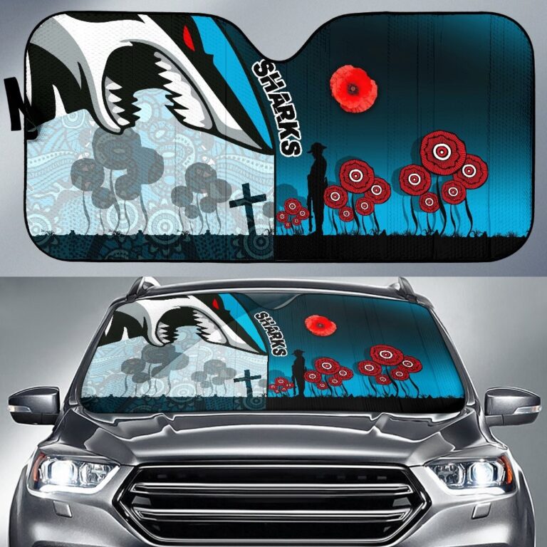 National Rugby League store - Loyal fans of Cronulla Sutherland Sharks's Auto Sun Shades:vintage National Rugby League suit,uniform,apparel,shirts,merch,hoodie,jackets,shorts,sweatshirt,outfits,clothes