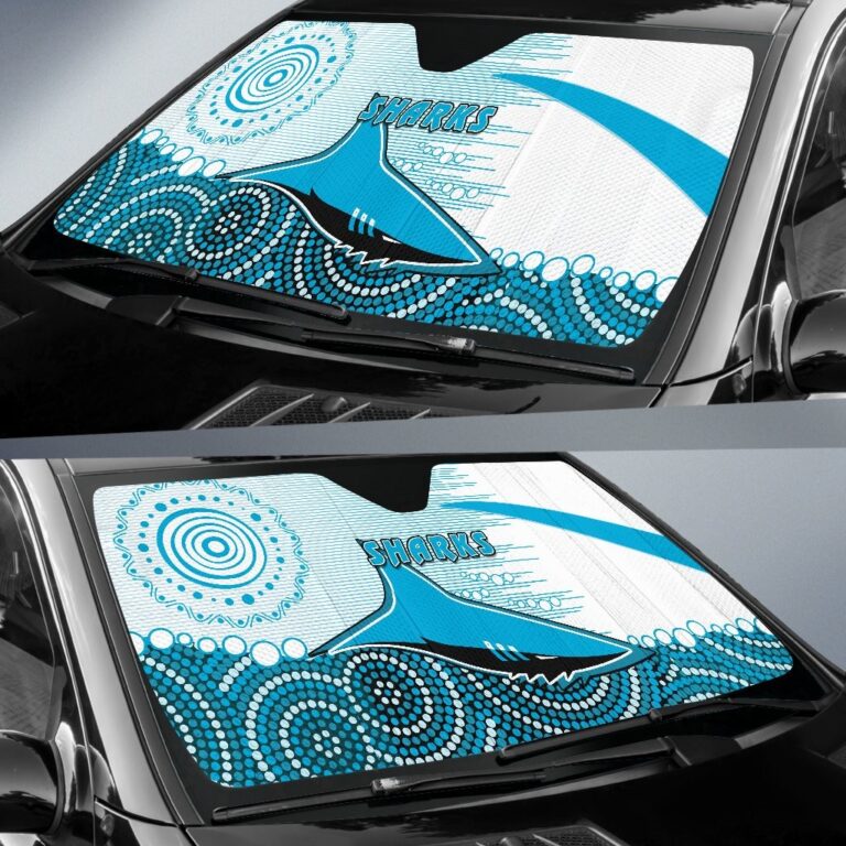 National Rugby League store - Loyal fans of Cronulla Sutherland Sharks's Auto Sun Shades:vintage National Rugby League suit,uniform,apparel,shirts,merch,hoodie,jackets,shorts,sweatshirt,outfits,clothes