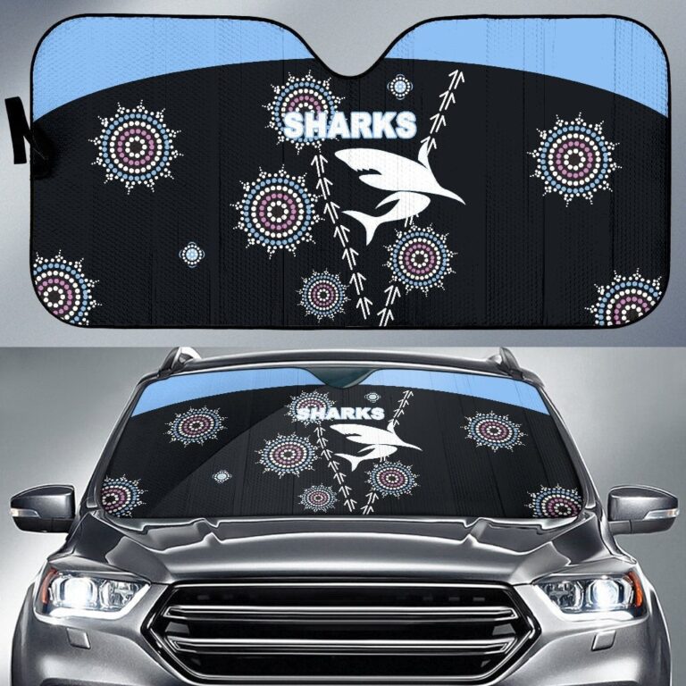 National Rugby League store - Loyal fans of Cronulla Sutherland Sharks's Auto Sun Shades:vintage National Rugby League suit,uniform,apparel,shirts,merch,hoodie,jackets,shorts,sweatshirt,outfits,clothes