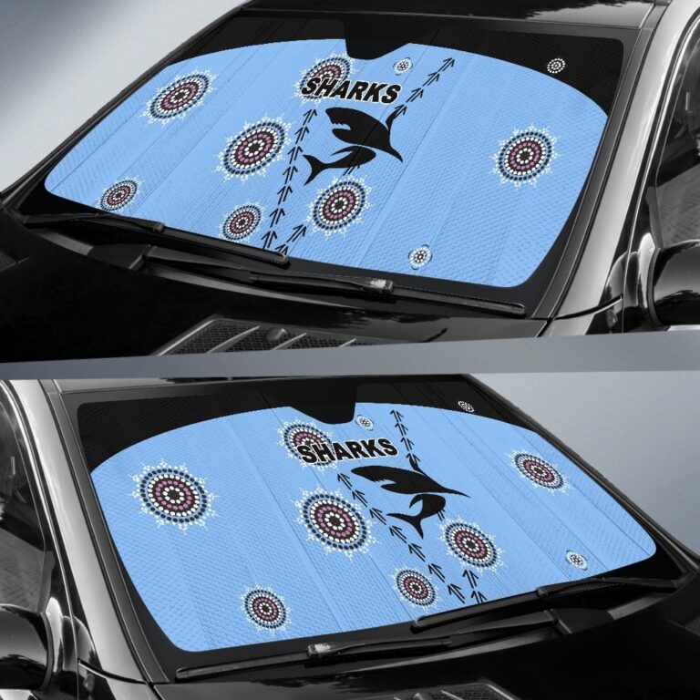 National Rugby League store - Loyal fans of Cronulla Sutherland Sharks's Auto Sun Shades:vintage National Rugby League suit,uniform,apparel,shirts,merch,hoodie,jackets,shorts,sweatshirt,outfits,clothes