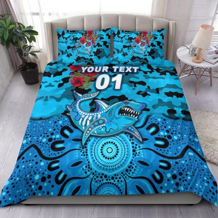 National Rugby League store - Loyal fans of Cronulla Sutherland Sharks's Bedding Duvet Cover + 1/2 Pillow Cases:vintage National Rugby League suit,uniform,apparel,shirts,merch,hoodie,jackets,shorts,sweatshirt,outfits,clothes