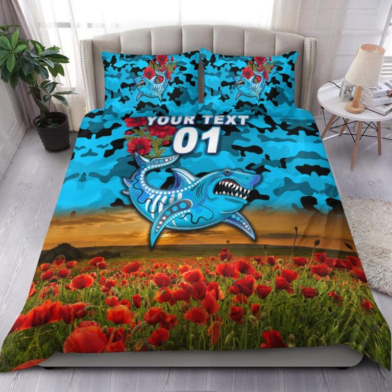 National Rugby League store - Loyal fans of Cronulla Sutherland Sharks's Bedding Duvet Cover + 1/2 Pillow Cases:vintage National Rugby League suit,uniform,apparel,shirts,merch,hoodie,jackets,shorts,sweatshirt,outfits,clothes