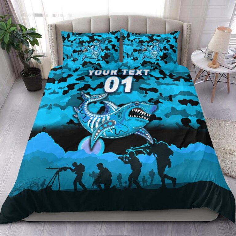 National Rugby League store - Loyal fans of Cronulla Sutherland Sharks's Bedding Duvet Cover + 1/2 Pillow Cases:vintage National Rugby League suit,uniform,apparel,shirts,merch,hoodie,jackets,shorts,sweatshirt,outfits,clothes