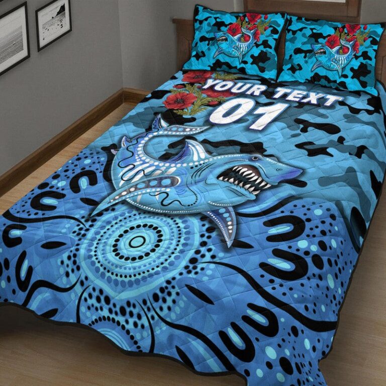 National Rugby League store - Loyal fans of Cronulla Sutherland Sharks's Quilt + 1/2 Pillow Cases:vintage National Rugby League suit,uniform,apparel,shirts,merch,hoodie,jackets,shorts,sweatshirt,outfits,clothes