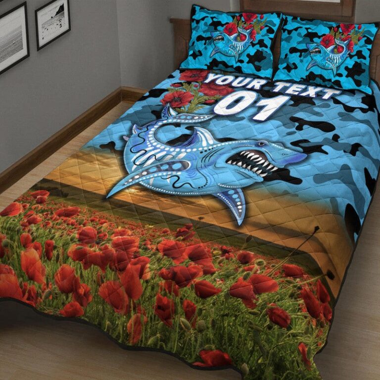 National Rugby League store - Loyal fans of Cronulla Sutherland Sharks's Quilt + 1/2 Pillow Cases:vintage National Rugby League suit,uniform,apparel,shirts,merch,hoodie,jackets,shorts,sweatshirt,outfits,clothes