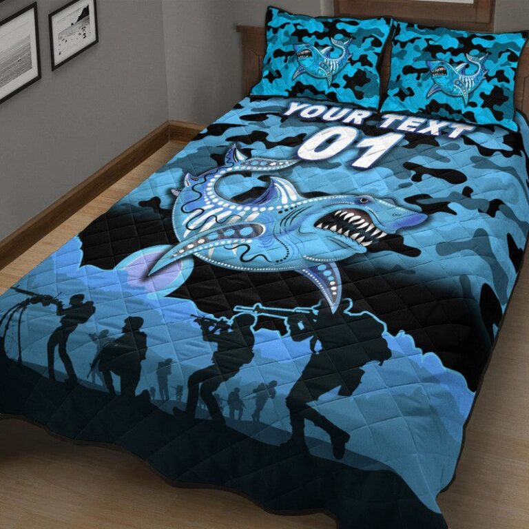 National Rugby League store - Loyal fans of Cronulla Sutherland Sharks's Quilt + 1/2 Pillow Cases:vintage National Rugby League suit,uniform,apparel,shirts,merch,hoodie,jackets,shorts,sweatshirt,outfits,clothes