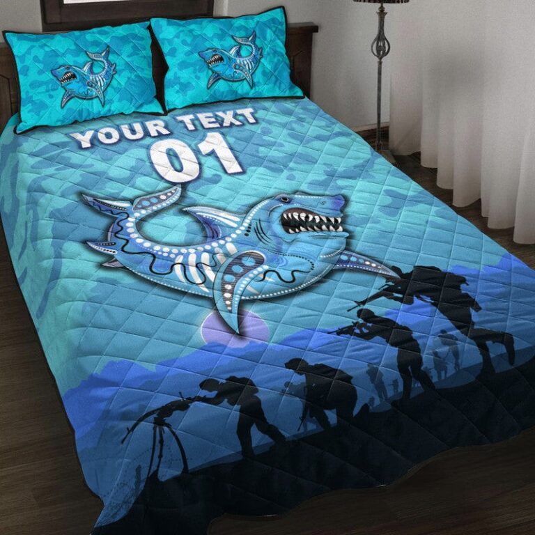 National Rugby League store - Loyal fans of Cronulla Sutherland Sharks's Quilt + 1/2 Pillow Cases:vintage National Rugby League suit,uniform,apparel,shirts,merch,hoodie,jackets,shorts,sweatshirt,outfits,clothes