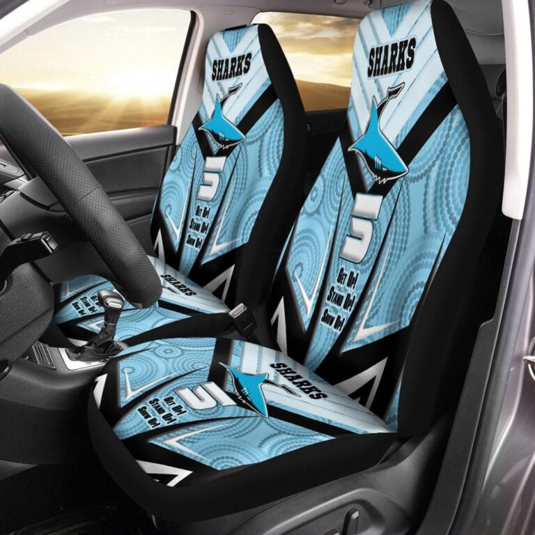 National Rugby League store - Loyal fans of Cronulla Sutherland Sharks's Set 2 Car Seat Cover:vintage National Rugby League suit,uniform,apparel,shirts,merch,hoodie,jackets,shorts,sweatshirt,outfits,clothes