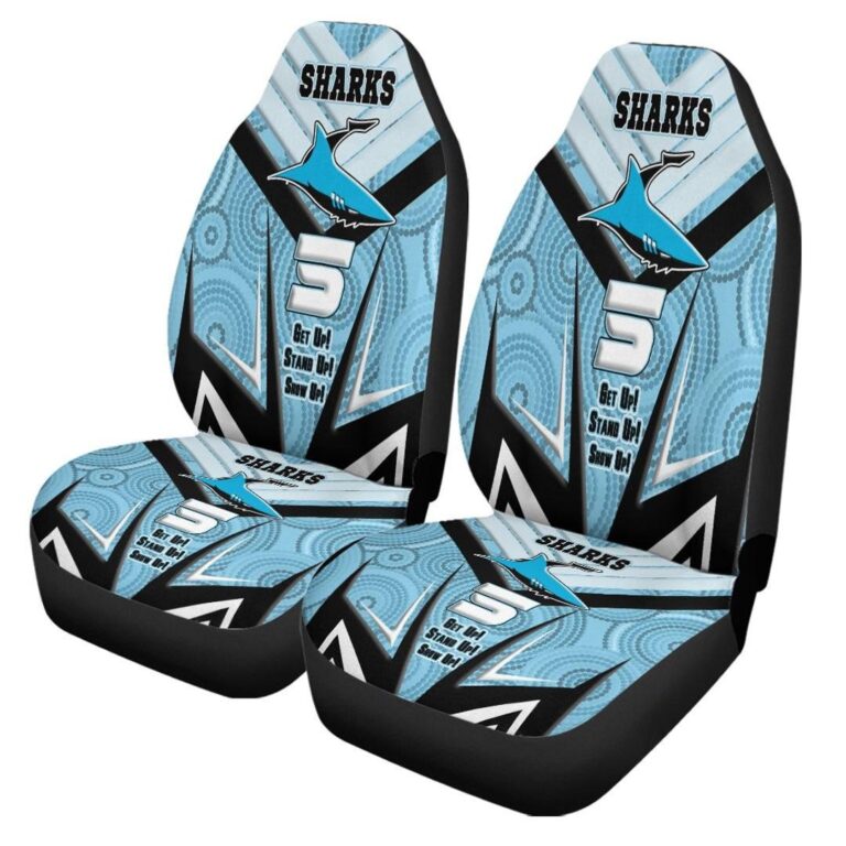 National Rugby League store - Loyal fans of Cronulla Sutherland Sharks's Set 2 Car Seat Cover:vintage National Rugby League suit,uniform,apparel,shirts,merch,hoodie,jackets,shorts,sweatshirt,outfits,clothes