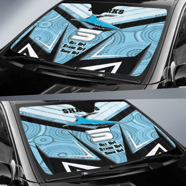 National Rugby League store - Loyal fans of Cronulla Sutherland Sharks's Auto Sun Shades:vintage National Rugby League suit,uniform,apparel,shirts,merch,hoodie,jackets,shorts,sweatshirt,outfits,clothes