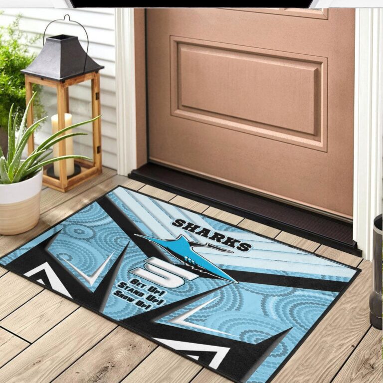 National Rugby League store - Loyal fans of Cronulla Sutherland Sharks's Doormat:vintage National Rugby League suit,uniform,apparel,shirts,merch,hoodie,jackets,shorts,sweatshirt,outfits,clothes