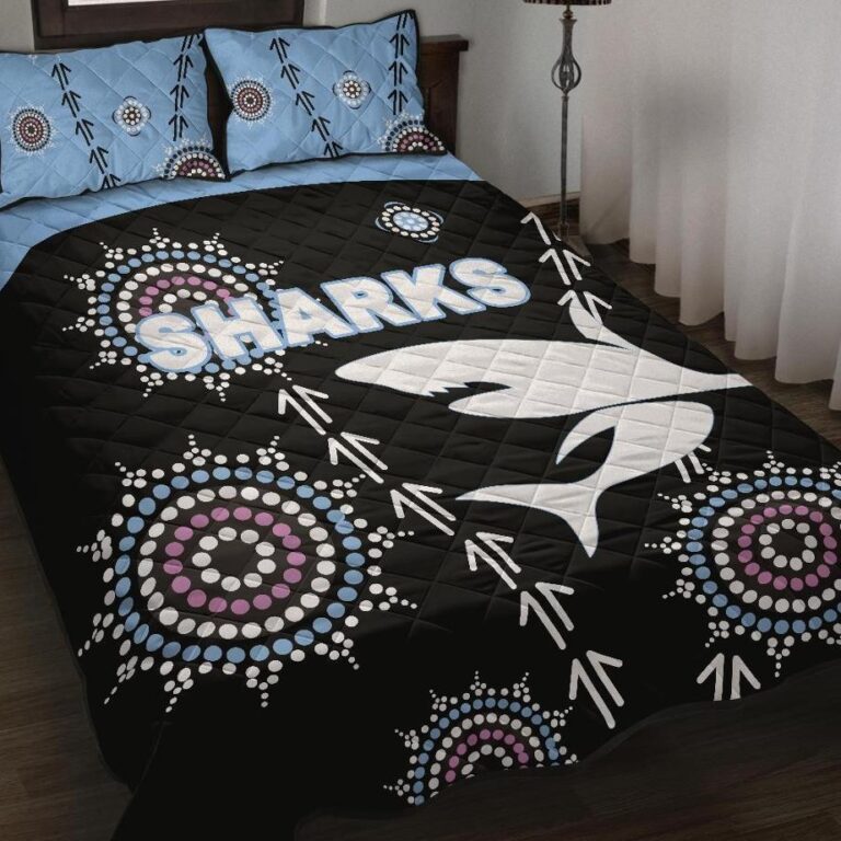 National Rugby League store - Loyal fans of Cronulla Sutherland Sharks's Quilt + 1/2 Pillow Cases:vintage National Rugby League suit,uniform,apparel,shirts,merch,hoodie,jackets,shorts,sweatshirt,outfits,clothes